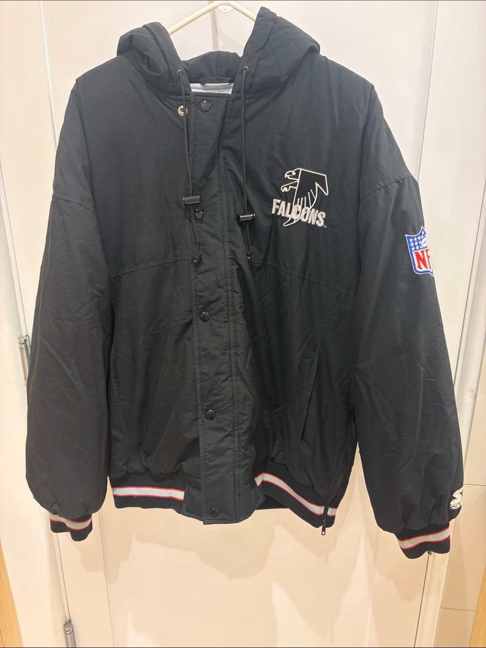 STARTER vintage Atlanta Falcons NFL black puffer